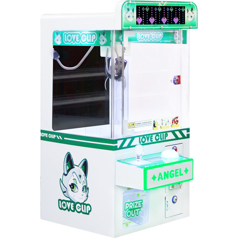 Coin-Operated LED Light Mini Claw Machine Hardware Cabinet Plush Toy Game Factory For Sale