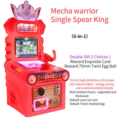 Para Yönetimi Mech Savaşçı Tek Mızraklı Kral Atış Çocukların ev için arcade oyun makineleri