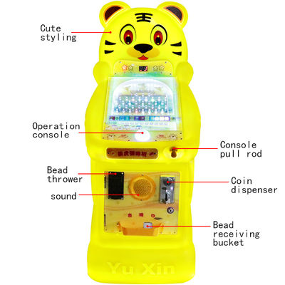 19mm Tiger Arcade Pinball Makinesi Eğlenceli Eğlence Renkli Tasarım Becerileri Deneme Oyunu Çocuklar İçin İdeal