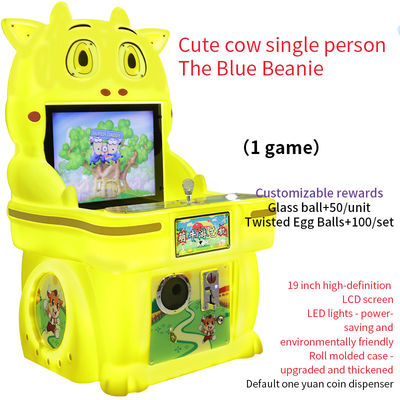 coin op arcade Children's Mall Robot Küçük Mavi Şapka Macera Tek kişi Joystick Oyun Makinesi