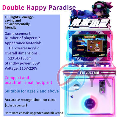 19 İnçlik Kapalı Çift Oyunculu Happy Paradise Madeni Para İle Çalışan Oyun Makinesi