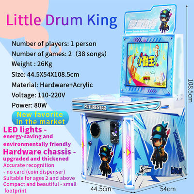 Çocuklar için Drum King Button Tapping Oyunu Tüm Yaşı Grupları İçin Video Oyun Para Kaydedilecek