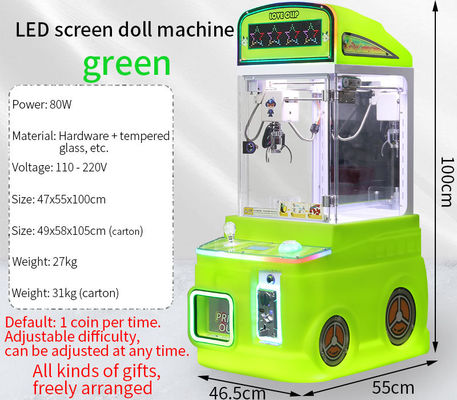 Yeşil Çocuk Bebek Makinesi Mini Pençeler Fabrikası Doğrudan Satış